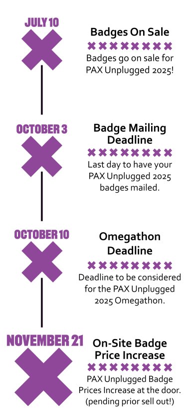 PAX Unplugged Timeline